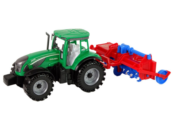 Tractor With Plough Friction Drive Red - Image 2