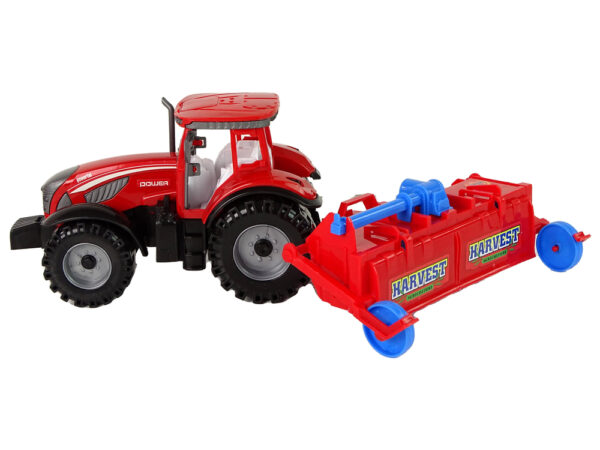 Red Tractor with Plough Friction Drive - Image 3