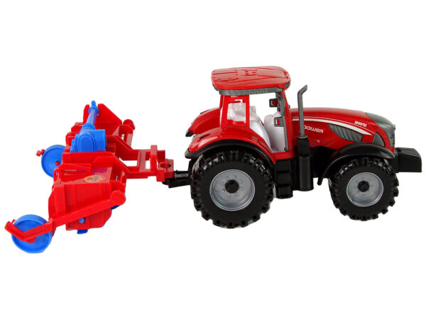 Red Tractor with Plough Friction Drive - Image 6