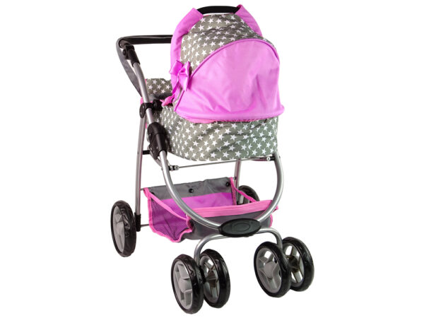 Kolica za lutke 2-in-1 Carrycot Stars - siva - Image 7