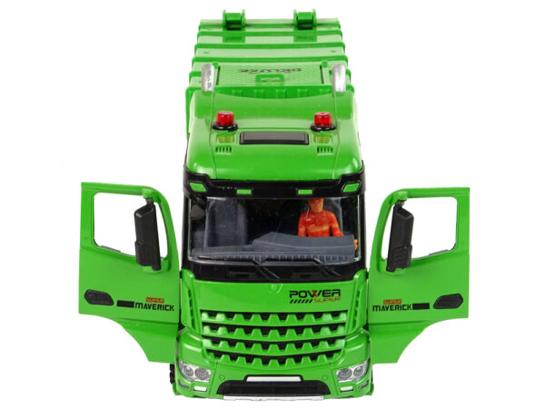 Green Remote Controlled Garbage Truck Remote Control 2.4G Lights Sound - Image 3