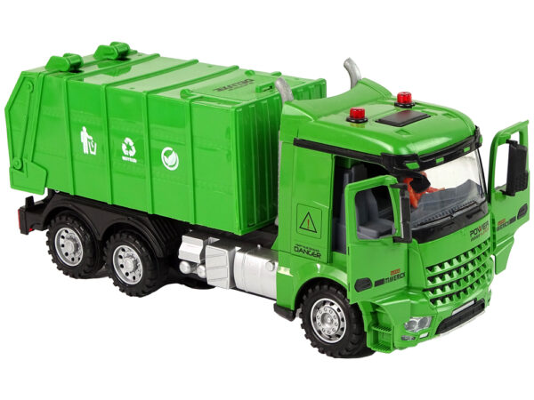 Green Remote Controlled Garbage Truck Remote Control 2.4G Lights Sound - Image 5