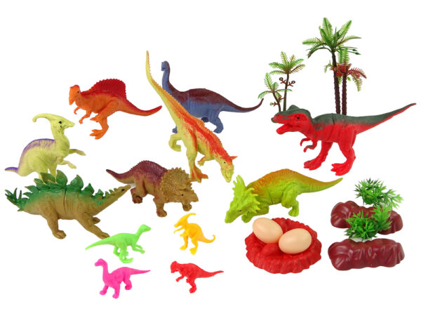 Set of Dinosaur Figures with Accessories 21 Pieces - Image 2