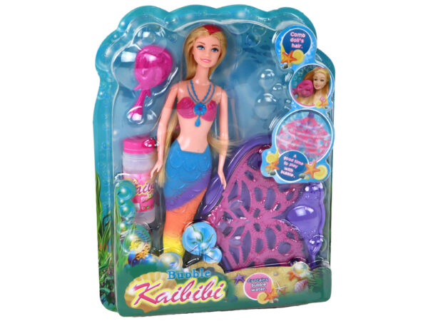 Children's Doll Rainbow Mermaid Magic Tail Soap Bubbles - Image 7