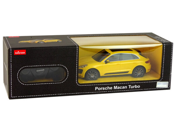 Car R/C Porsche Macan Turbo 1:24 Rastar Yellow - Image 6