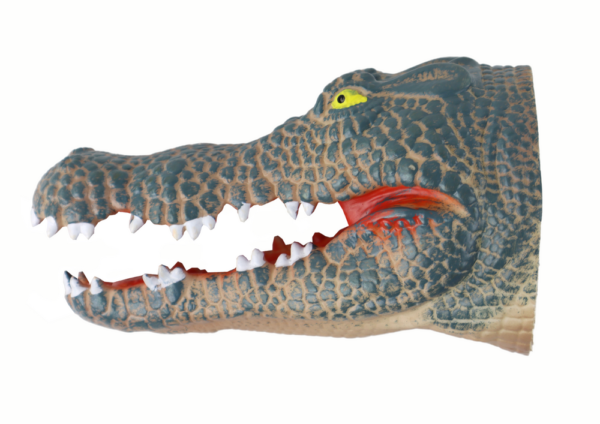 Crocodile Animal Hand Puppet Gray - Image 3