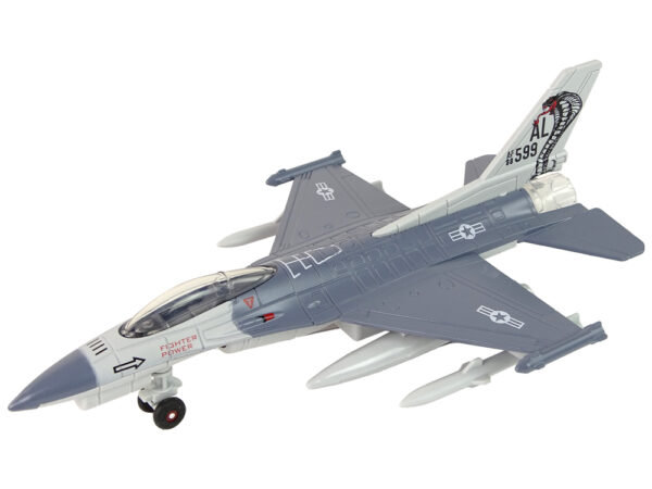 Airplane Friction Drive Lights Sounds 1:72 Gray - Image 2