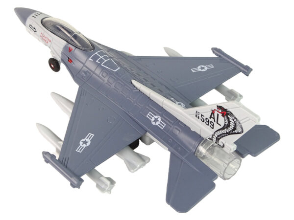 Airplane Friction Drive Lights Sounds 1:72 Gray - Image 3