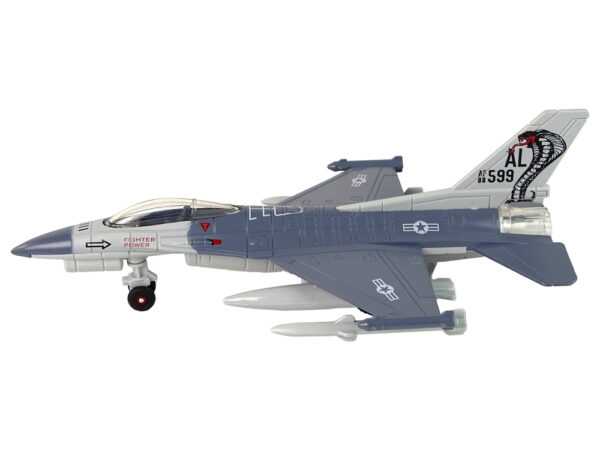 Airplane Friction Drive Lights Sounds 1:72 Gray - Image 5