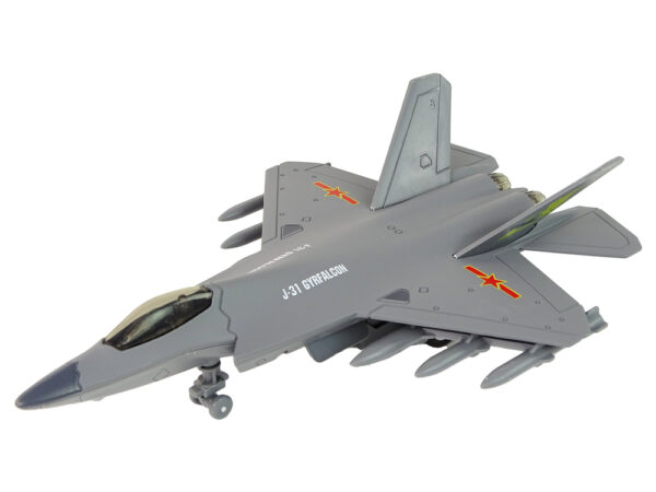 Dark Gray Friction Drive Fighter Plane 1:72 - Image 2