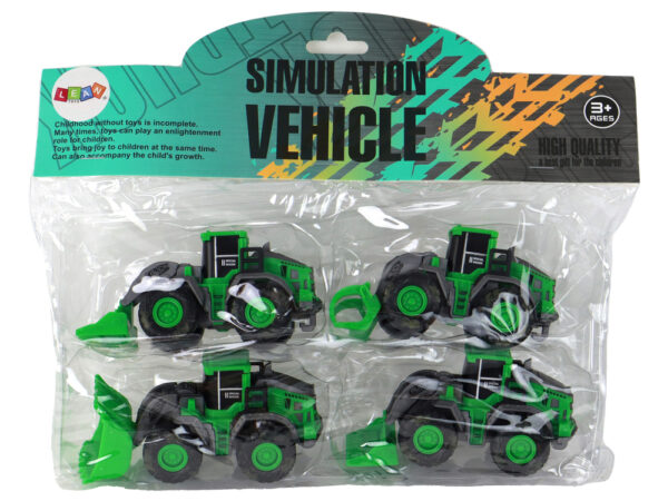 Farm Vehicle Set Green Tractors 4 Pieces - Image 7