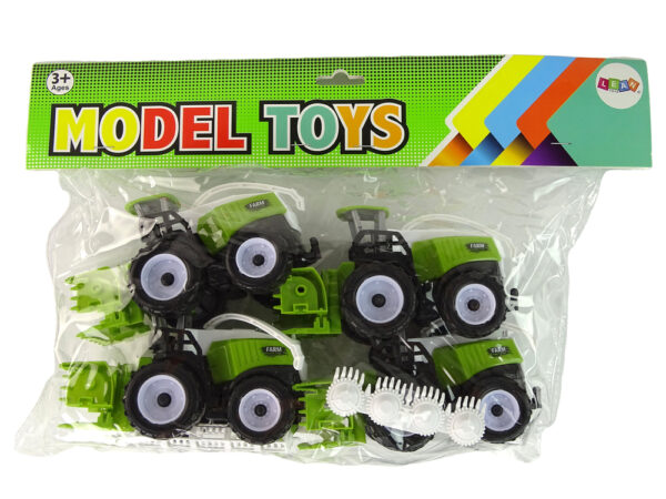 Farm Vehicle Set Green Tractors 4 Pieces - Image 7