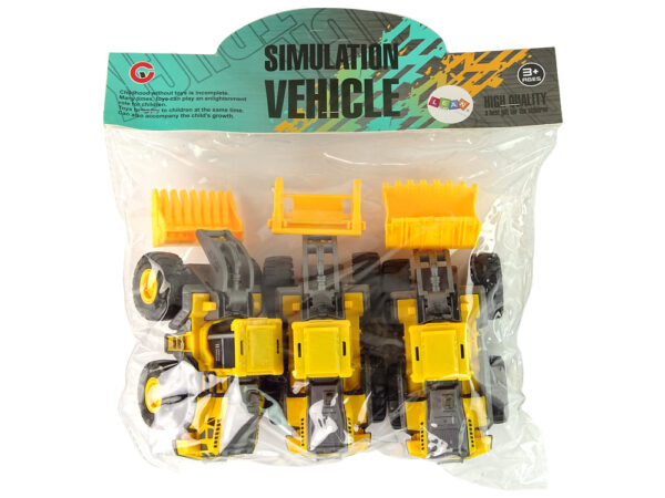 Set of Construction Vehicles 3 Yellow Models - Image 7