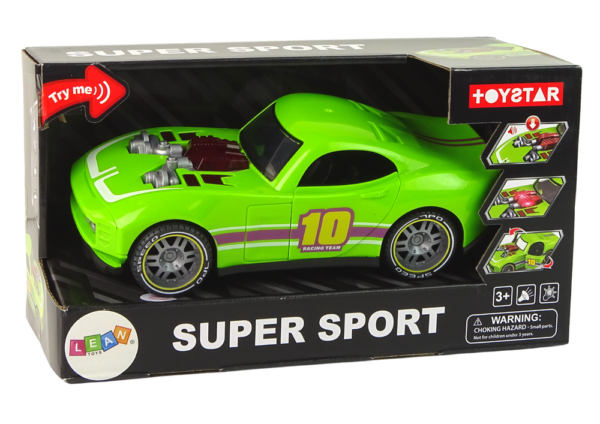 Car 1:14 Car Green Sports Sound Lights Vehicle - Image 4