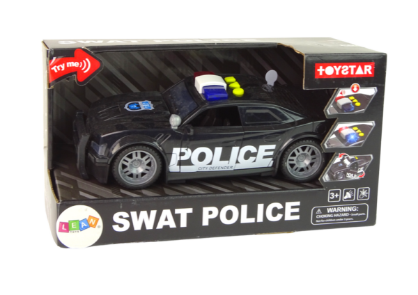 Car Police 1:14 Lights Sounds Black - Image 5