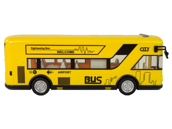 Yellow City Bus With Friction Drive 1:18 - Image 4