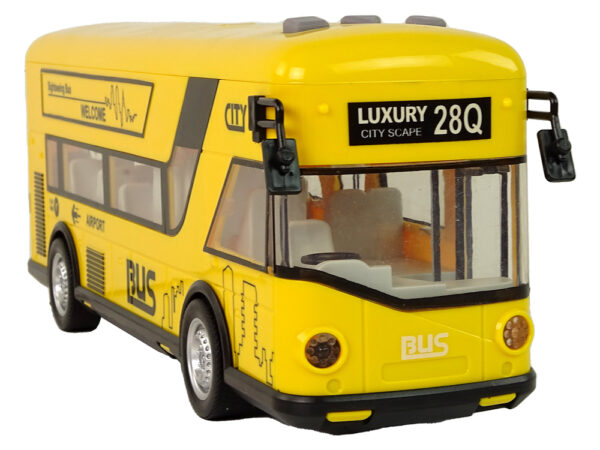 Yellow City Bus With Friction Drive 1:18 - Image 5