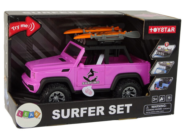 Off-Road Car 1:14 Friction Drive Pink Surfing - Image 6