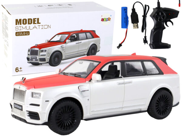 Car R/C 1:20 White and Red Pilot Car