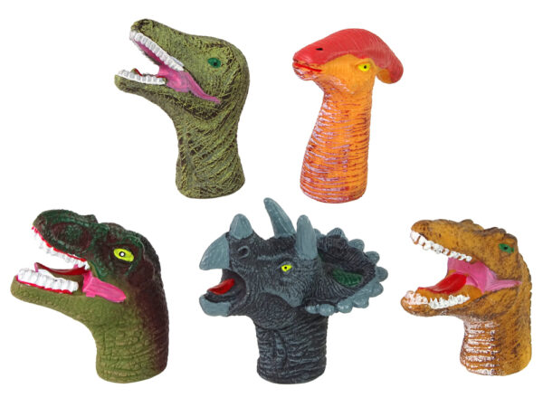 Finger Puppets Dinosaurs Colorful 5 Pieces - Image 2