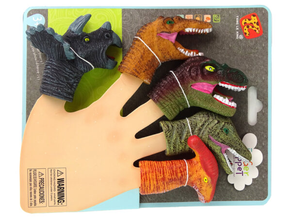 Finger Puppets Dinosaurs Colorful 5 Pieces - Image 4