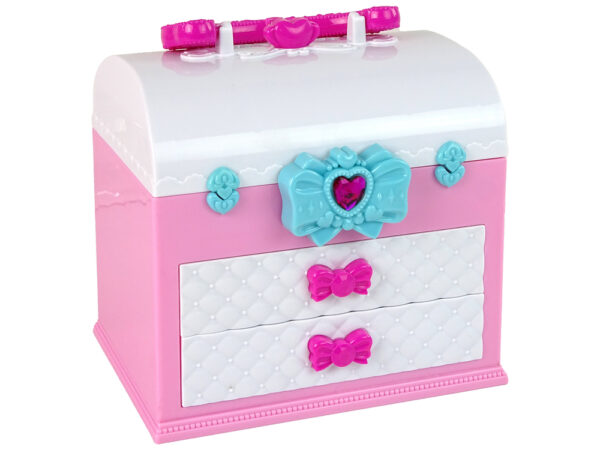 Beauty Kit in Suitcase Pink White - Image 2