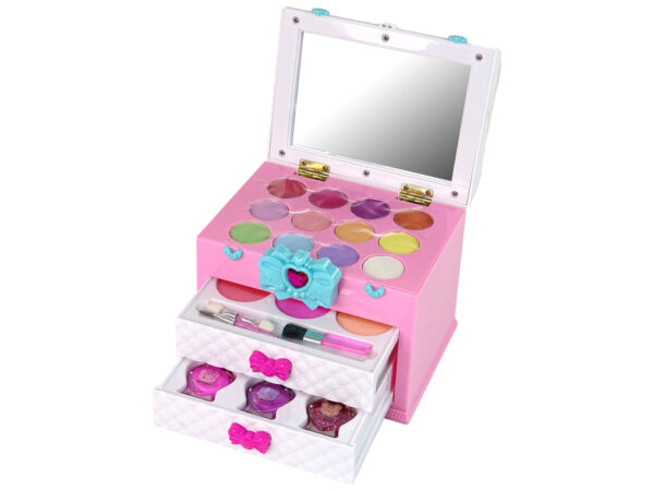 Beauty Kit in Suitcase Pink White - Image 5