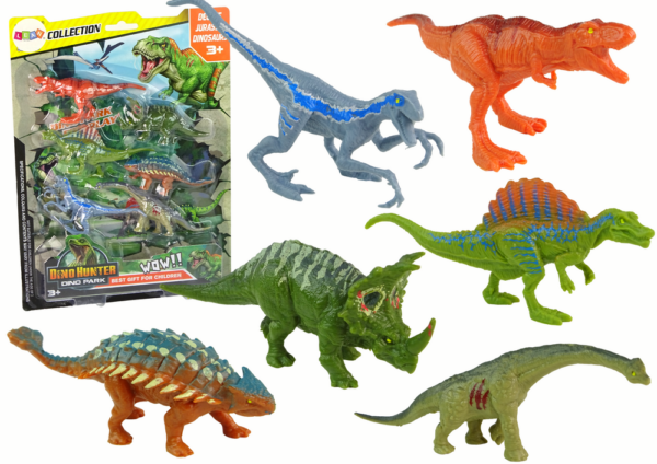 Set of Dinosaur Figurines 6 pieces Colorful