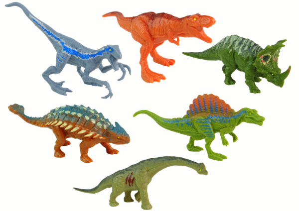 Set of Dinosaur Figurines 6 pieces Colorful - Image 2