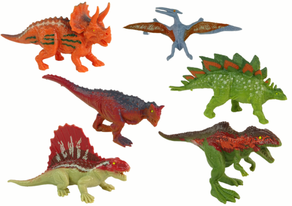 Set of Dinosaur Figurines 6 pieces Colorful - Image 2