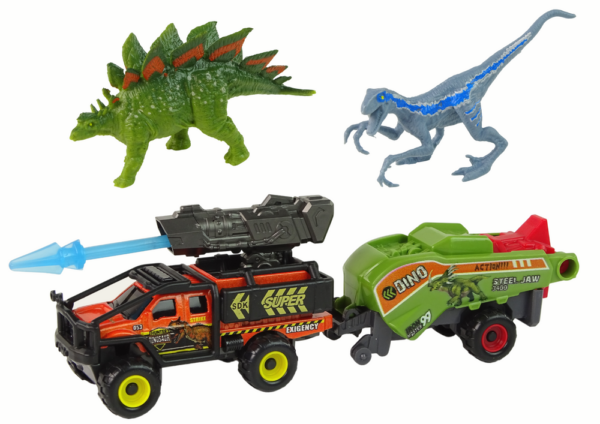 Dinosaurs Set Auto Rocket Orange Semi Trailer - Image 2