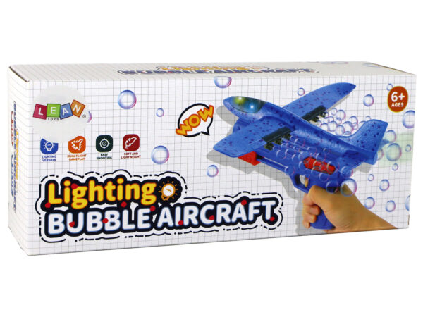 Pištolj s avionom i mjehurićima od sapunice Bubble Launcher - plavi - Image 6