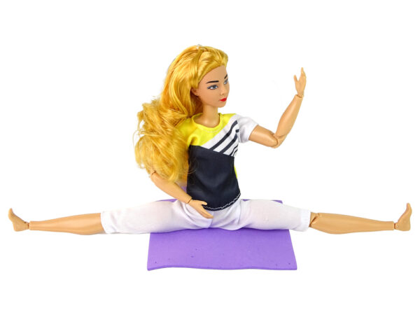 Baby Doll Yoga Mat Long Blonde Hair - Image 2