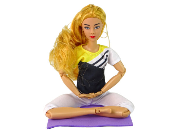 Baby Doll Yoga Mat Long Blonde Hair - Image 3