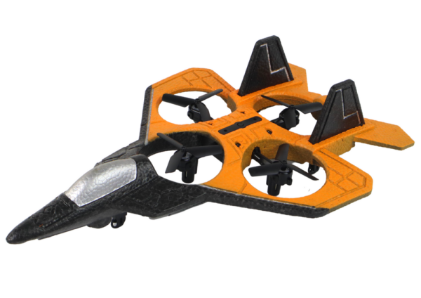 RC Drone Plane Orange Fighter Remote Controlled Pilot - Image 2