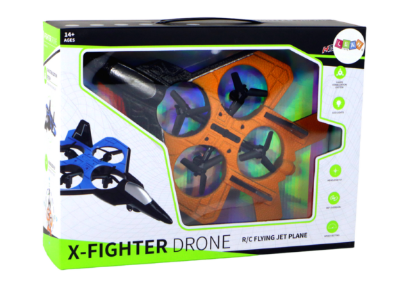 RC Drone Plane Orange Fighter Remote Controlled Pilot - Image 4