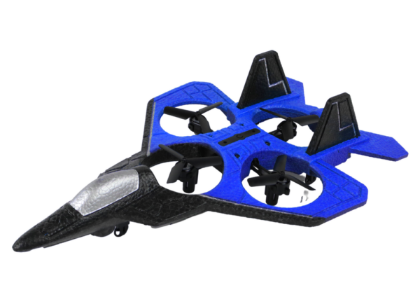 RC Drone Plane Blue Fighter Remote Controlled Pilot - Image 2