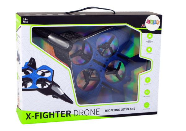 RC Drone Plane Blue Fighter Remote Controlled Pilot - Image 4