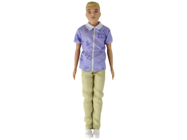 Children's Doll Boy Paulo Shirt Blond Hair - Image 3