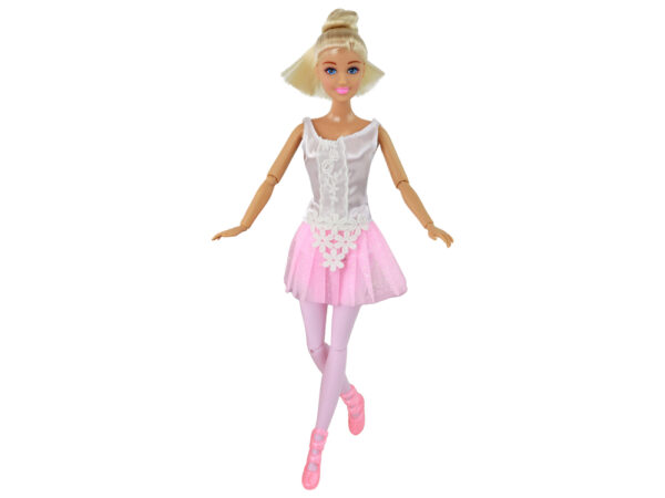 Children's Doll Anlily Ballerina Dancer Statuette Bun Pink Dress - Image 2