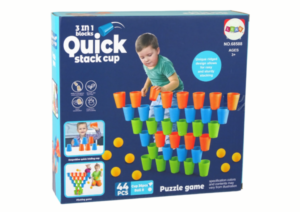 Cups Puzzle Game 3 in 1 44 Pieces - Image 4