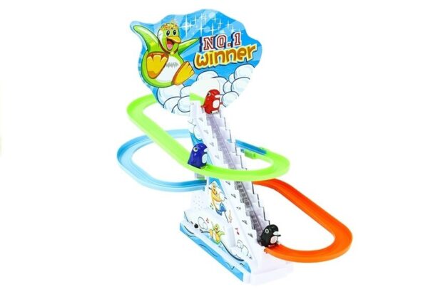 Funny Penguin Race Racer Ice Slide Track Kids Toy Lights Sounds - Image 3