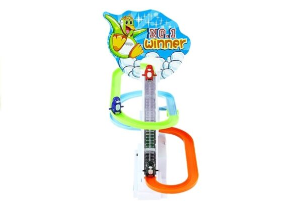 Funny Penguin Race Racer Ice Slide Track Kids Toy Lights Sounds - Image 4