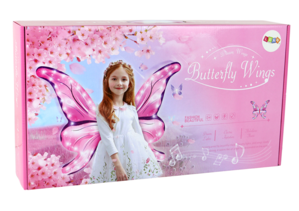 LED Melody Pink Fairy Butterfly Wings Set - Image 4