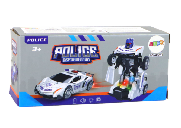 Robot Car Police White 2in1 Transformation - Image 4