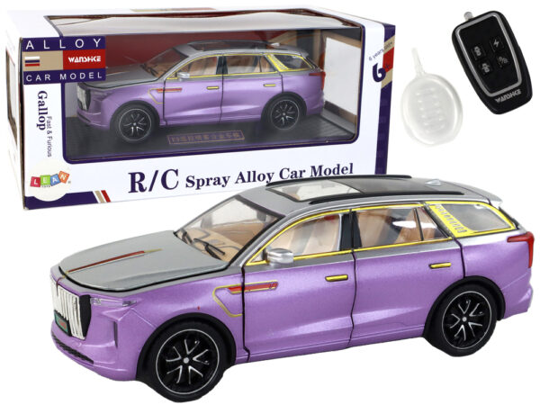 RC Car 1:24 Car Vehicle E-9 Aluminum Remote Controlled Purple