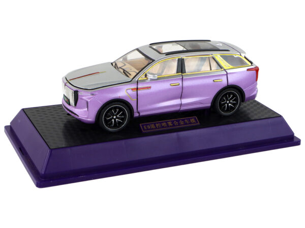 RC Car 1:24 Car Vehicle E-9 Aluminum Remote Controlled Purple - Image 2