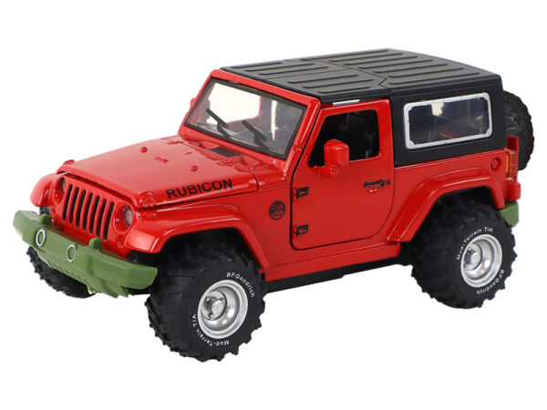 Off-Road Car Battery Powered Friction Drive Metal Red 1:32 - Image 2