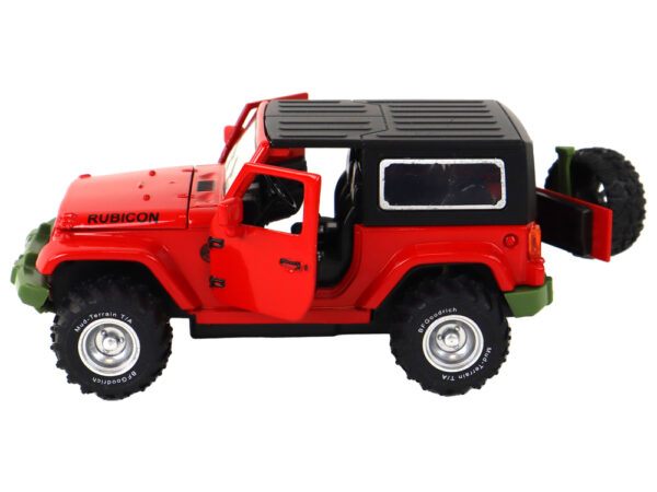 Off-Road Car Battery Powered Friction Drive Metal Red 1:32 - Image 4