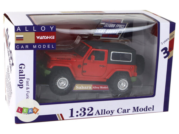 Off-Road Car Battery Powered Friction Drive Metal Red 1:32 - Image 5